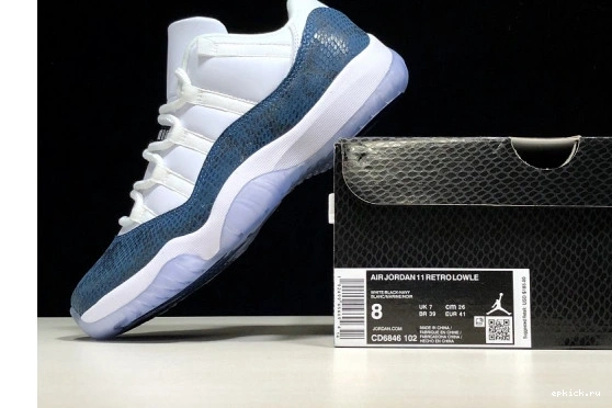 Rep EP Jordan 11 Low 'Blue CD6846-102 Air Snakeskin' CD6846-102 0107